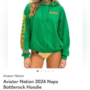 Aviator Nation Green Limited Edition Napa Bottlerock 2024 sweatshirt size L